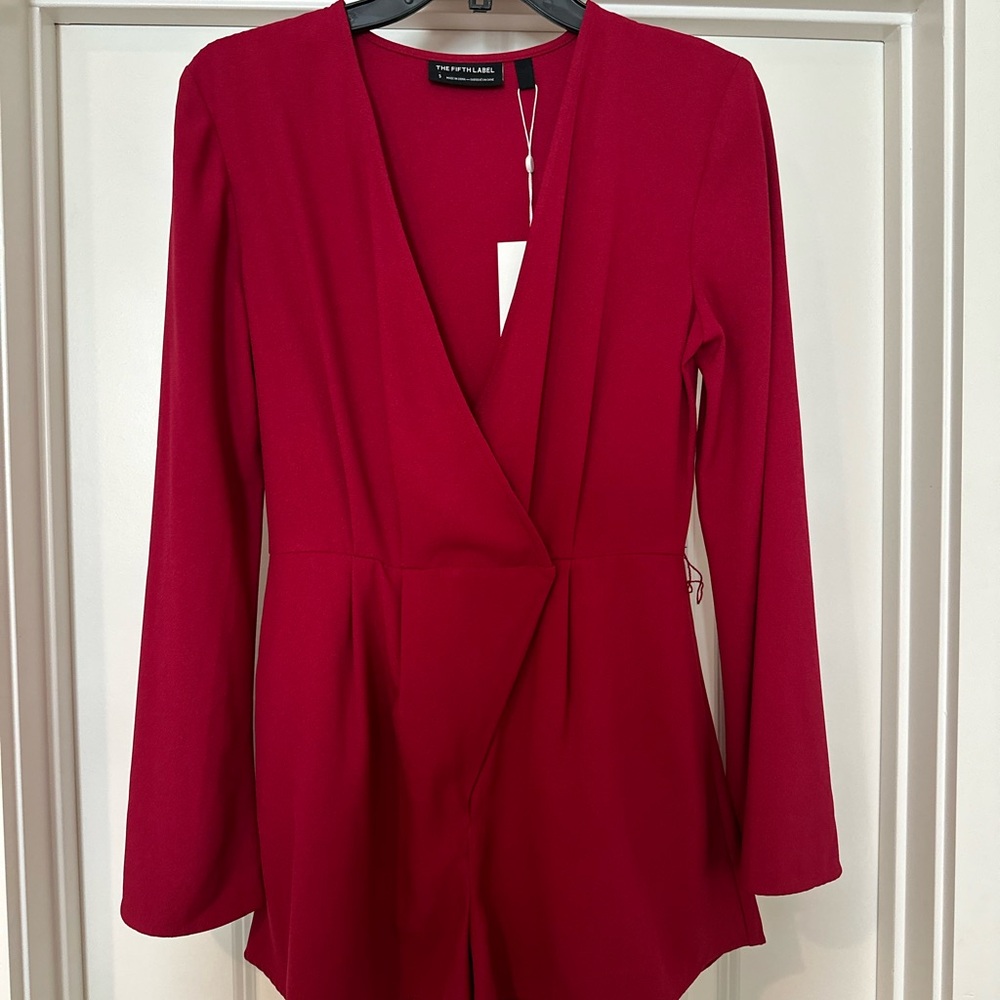 The Fifth Label. Red/burgundy romper. Size S. New with tags